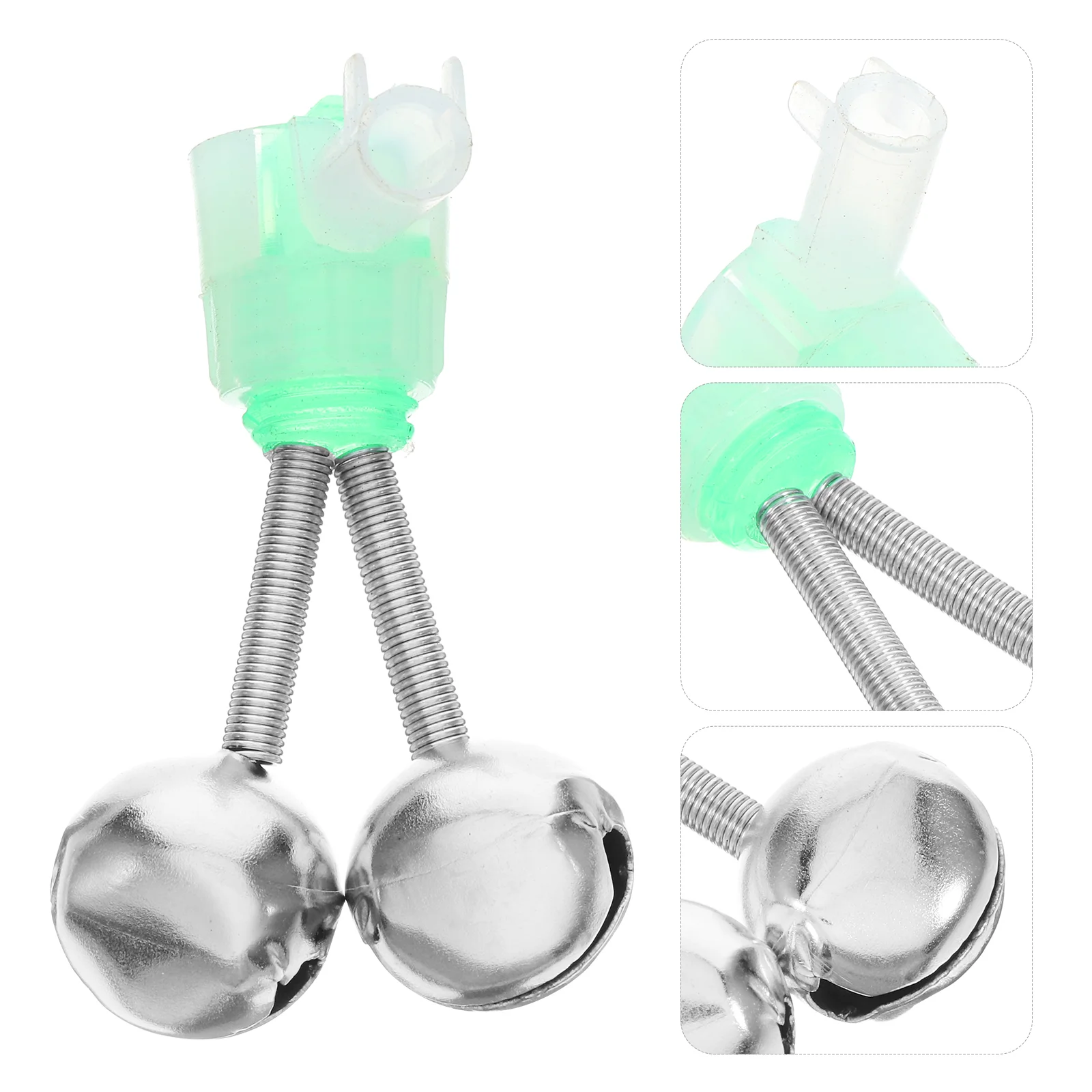 20 Pcs Fishing Rod Alarm Bells Clip Style Dual Bells Rod Clamp Tip Clip Twin Alert Bells fishing bell