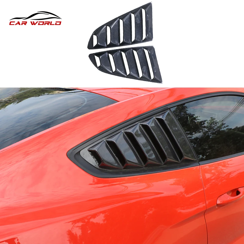 Modified Car Parts Abs Carbon Fiber Side Louver Window Panel Louvers For Mustang 2015-2020