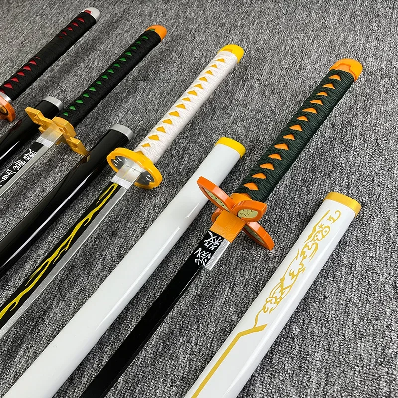 72 104cm Demon Slayer Katana Tanjirou Giyuu Mitsuri Anime Sword Safe Unsharpened Sabre Cosplay Display Photo Prop Stand Belt view 6