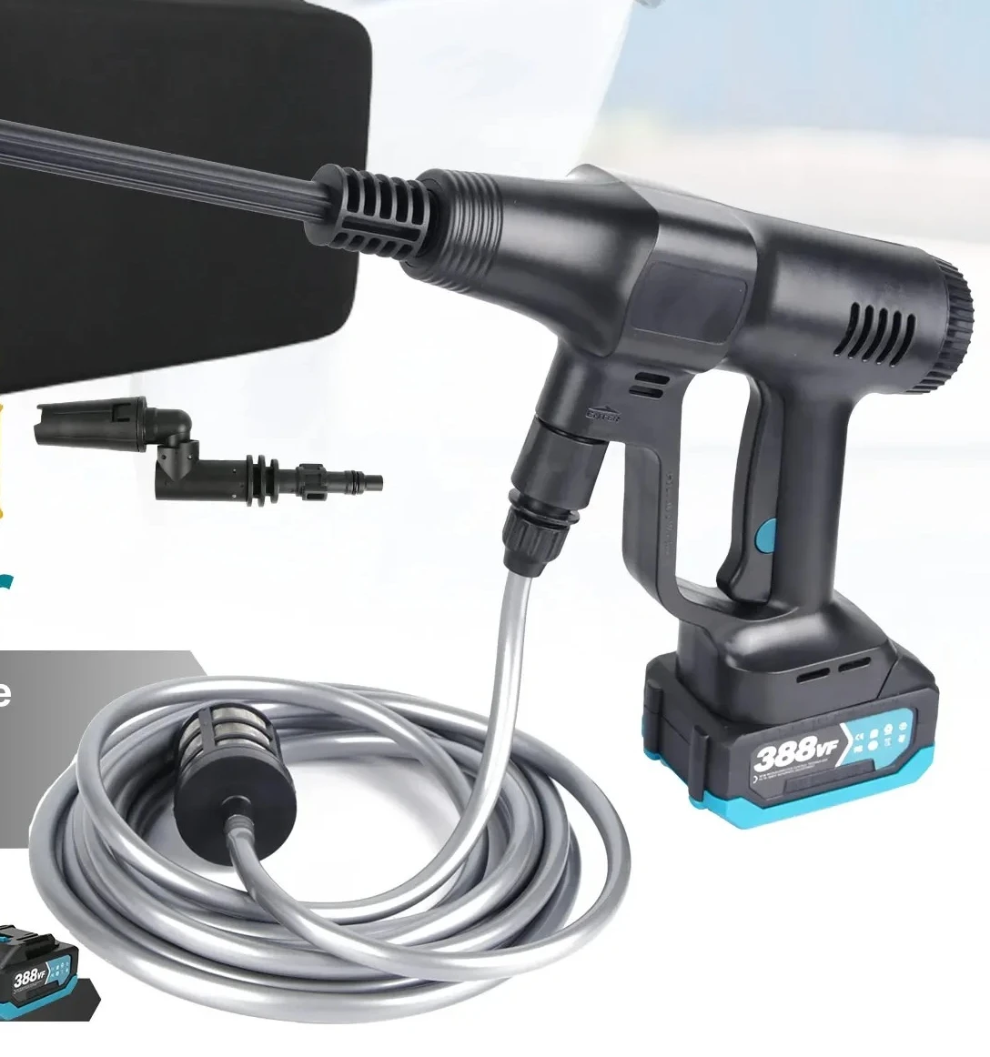 

L3500W 200Bar Cordless Electric High Pressure Washer Tools Car Wash Cleaner Water Gun Garden Spray Gun 6-in-1 Nozzle EU/UK Plu