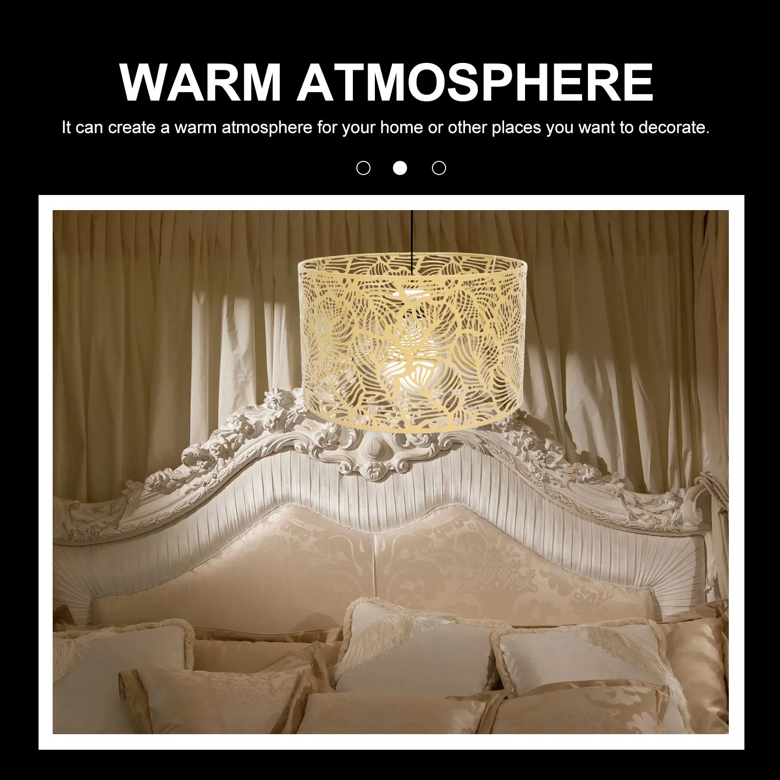 

Simple Iron Lampshade Hollowed-Out Design No Tool Needed Adorn Housewarming Present Decorative Iron Hollow Light Cover