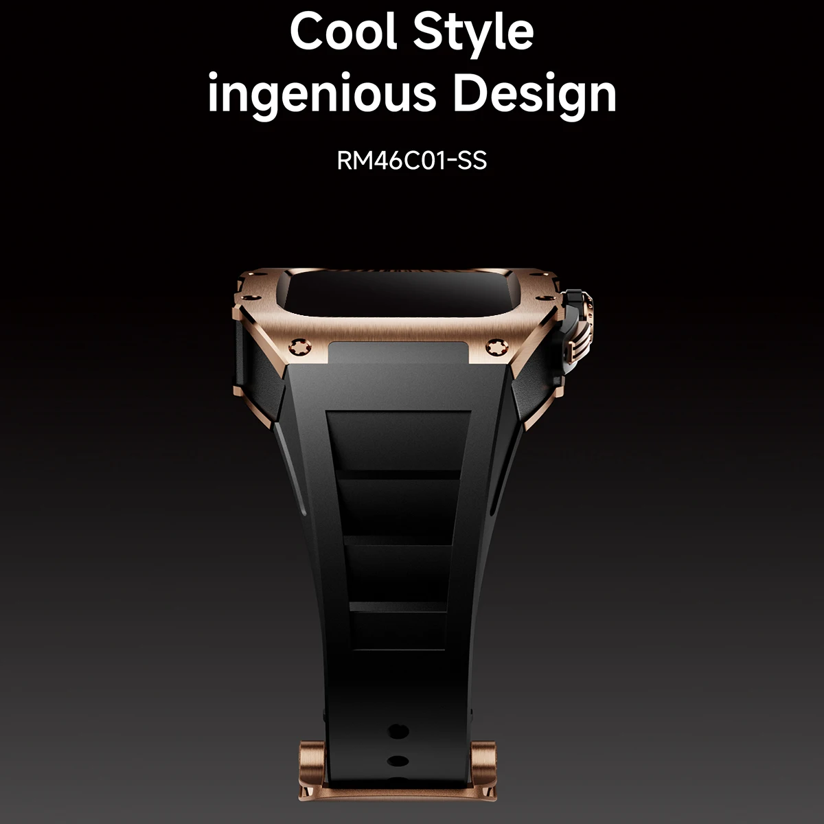 Kit de modificação de luxo para apple watch série 10 46mm 316l aço inoxidável protetor caso pulseira de borracha iwatch banda acessórios