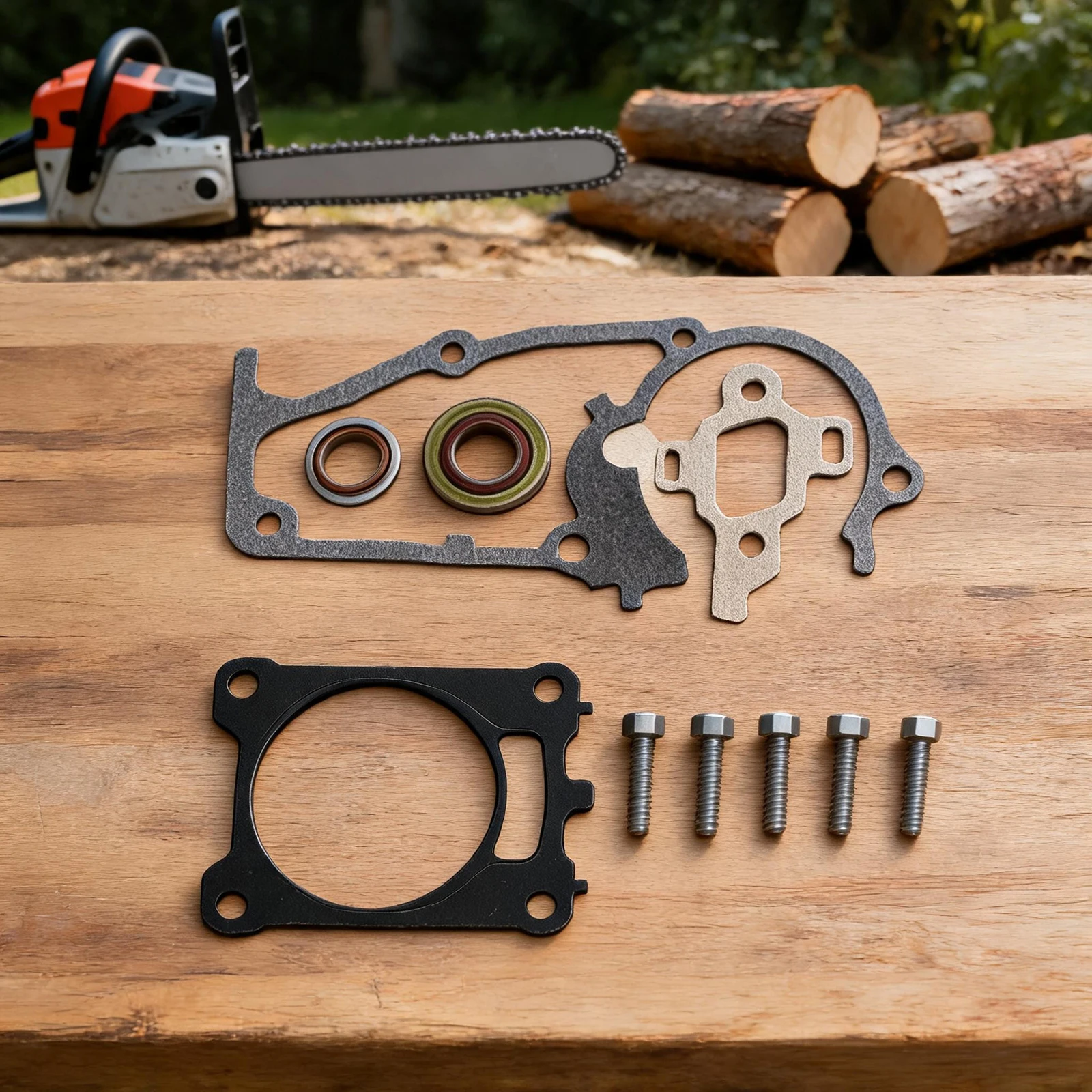 For MS462 for chainsaw Gasket Seal Set 1142 007 1601 with 3 Gaskets 2 Seals 5 Screws for MS 462 For MS462 C for M For MS462 CM