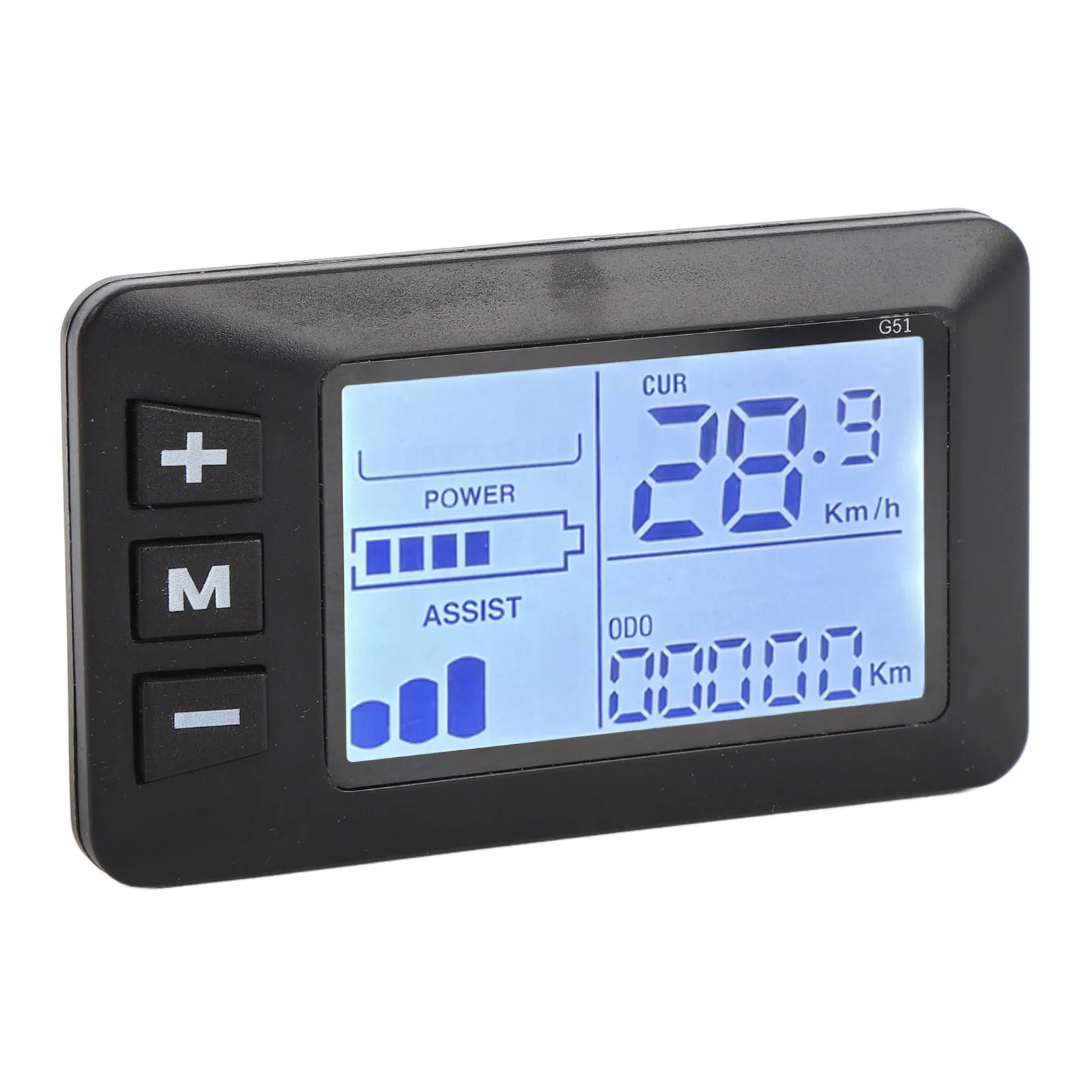

ЖК-дисплей для электрического велосипеда, материал ABS, простая установка, 5-контактный интерфейс, прочный, прочный велосипедный спидометр для руля 2,2 см