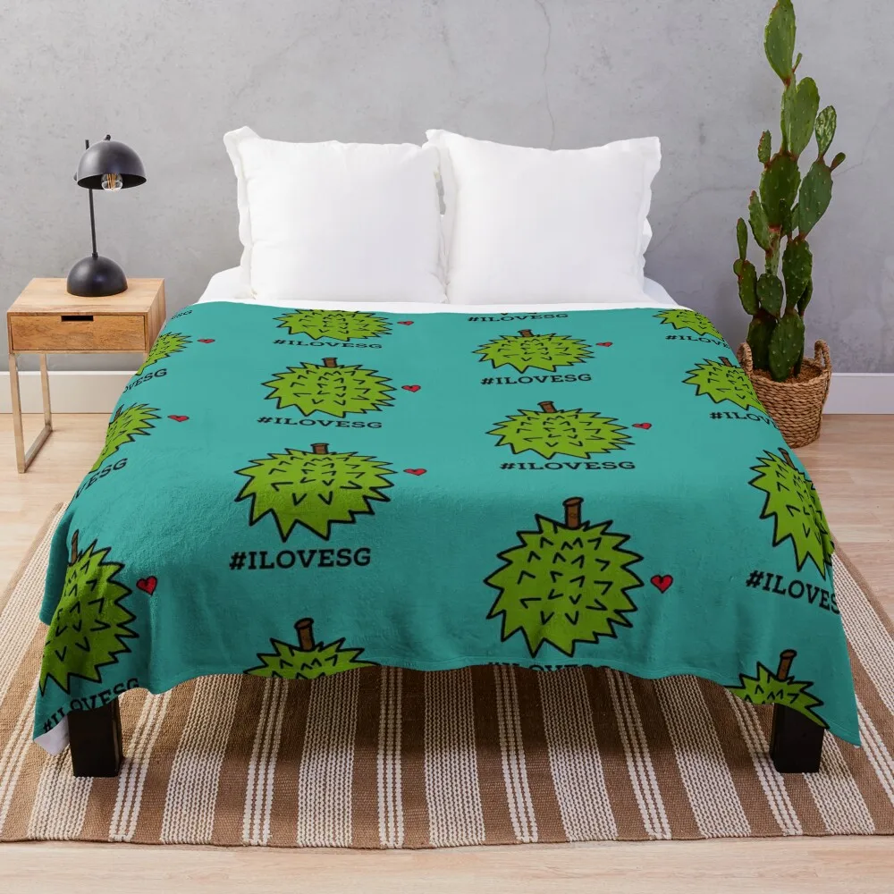 LaMaisonOfMY ILOVESG COLLECTION DURIANS NO.1 Throw Blanket Thermal heavy to sleep Luxury Throw Blankets