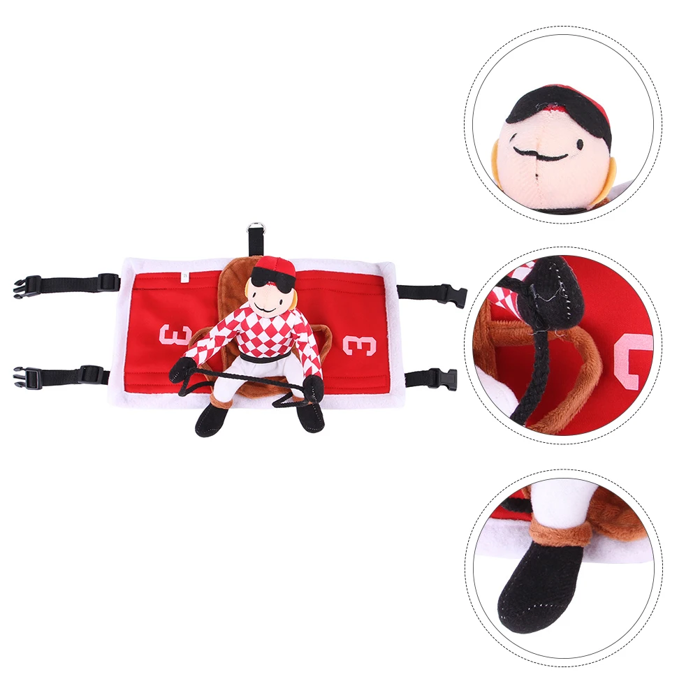 

1Set Dog Clothes Racing Outfit Multiple Sizes Easy Wear Plastic Buckle Polyester Cotton Warm Pet Costume for Halloween Christmas