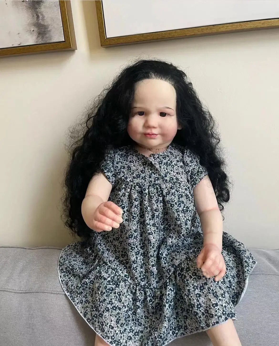 DLS 36inch Reborn doll Finished Painted Doll Toldder Soft Touch Lifelike With Standing Legs With Cloth Body