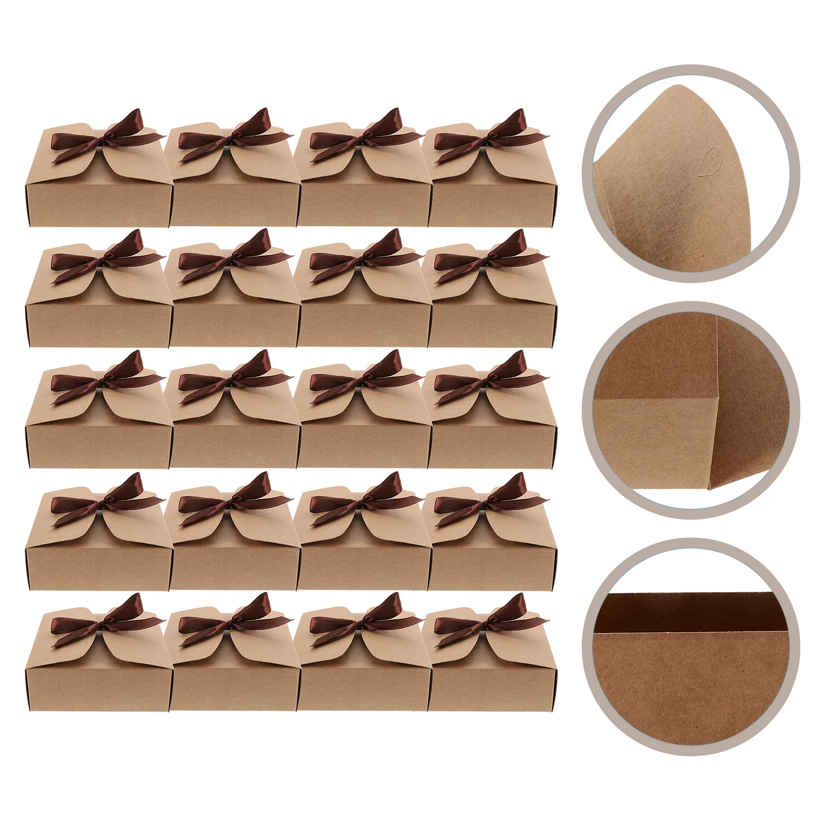 20 قطعة من علب الهدايا الجميلة خفيفة الوزن مصنوعة من ورق الكرافت وحفلات الزفاف وأعياد الميلاد وحاويات حلوى الشوكولاتة #4