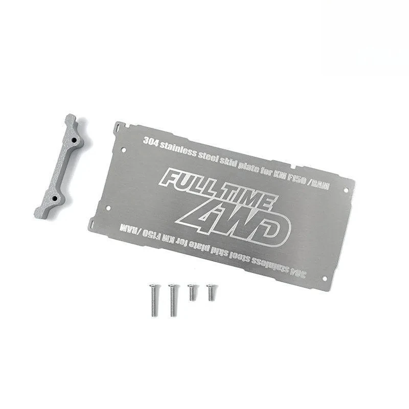 

KM 1/8 RAM 1500 Raptor F150 RC Гусеничный шасси с болтом из нержавеющей стали, защитная пластина, металлический защитный кожух шасси/броня