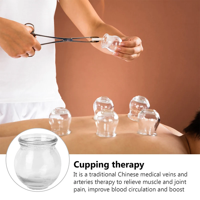 【1PC Glass Cupping Therapy Device Body Massager Gua Sha Therapy Massager Scraping Cupping Cups Massage Fire Glass Cuppings】
