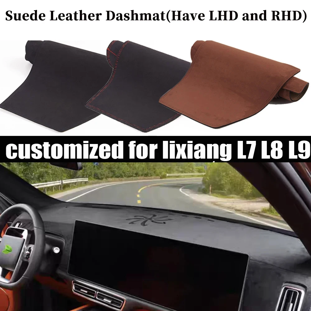 

Accessories Car-styling Suede Leather Dashmat Dashboard Cover Dash Carpet For LIXIANG L7 L8 L9 2022 2023 2024 EV Electric