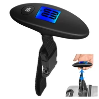 40kg/100g Portable Luggage Scale Blue Backlight Travel Digital Hanging Scales With Webbing Belt LCD Digital Electronic Luggage