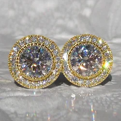 2026 Dainty Small Round CZ Stud Earrings for Women Simple and Elegant Daily Wear Ear Piercing Accessories Statement Jewelry