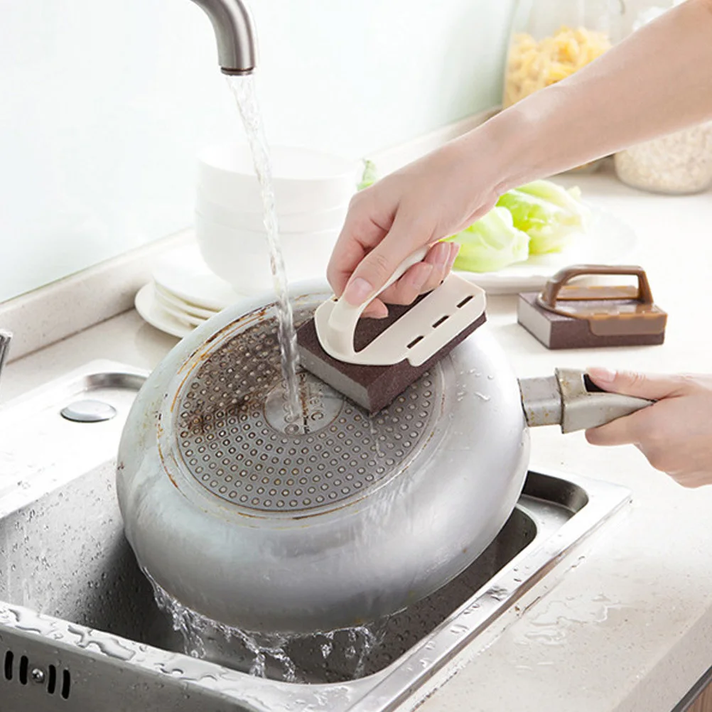 

5Pcs Emery Sponge Pad Kitchen Cleaning Tool for Pots Scouring Scrubbing Descaling High Quality Sanding Sponge Wipe