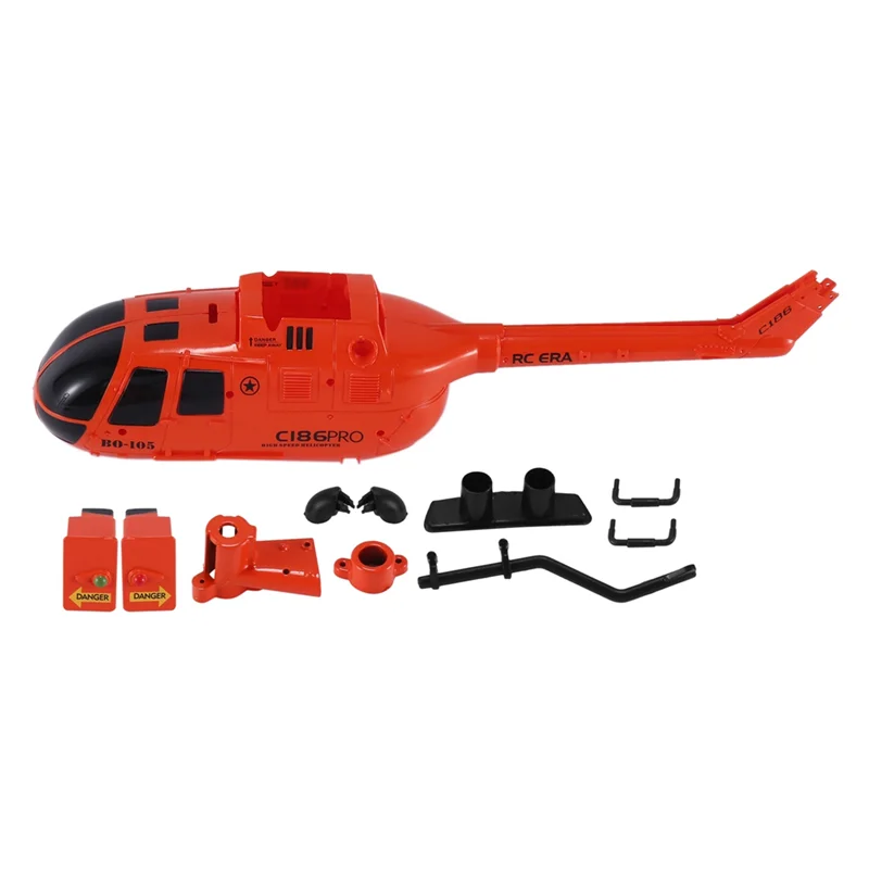 C186 C-186 Pro Shell Cover Set RC Helicopter Airplane Drone Spare Parts Upgrade Accessories,Orange