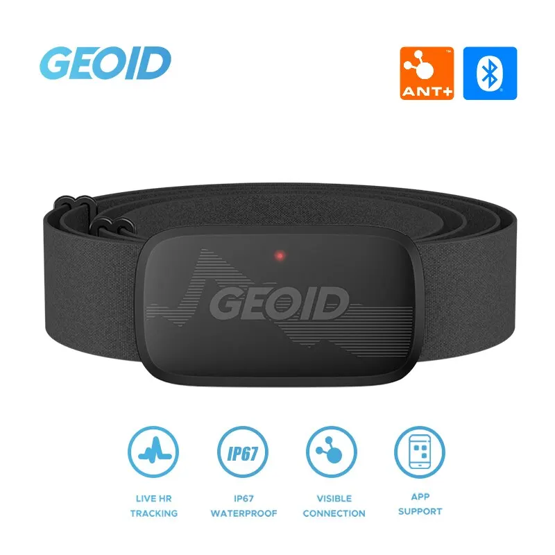 GEOID HS500 Heart Rate Monitor Fitness Equipment Ant Bluetooth Heart Rate Sensor with Chest Strap Tracking LED Light