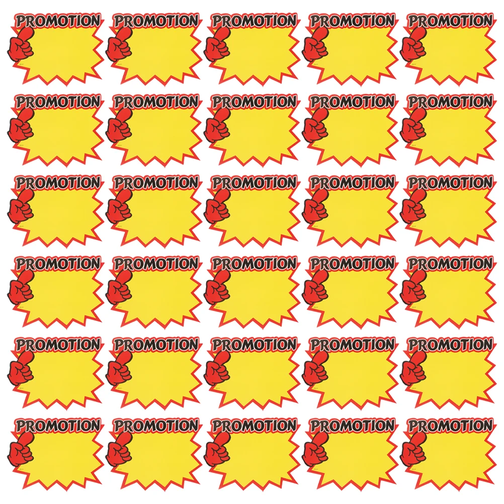 

200pcs Price Tags Small Sales Tags for Retail Store Fluorescent Yellow Blank Cards Shop Signs Supermarket Labels