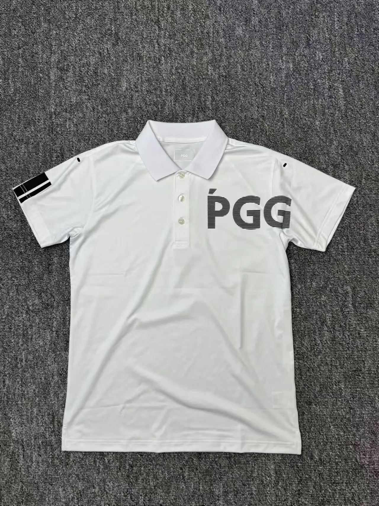 Pearlygates PGG Slim‑Fit Letter Print Golf Polo Shirt for Women Short Sleeve Lapel Collar Outdoor Sportswear Easy‑to‑Match Gift