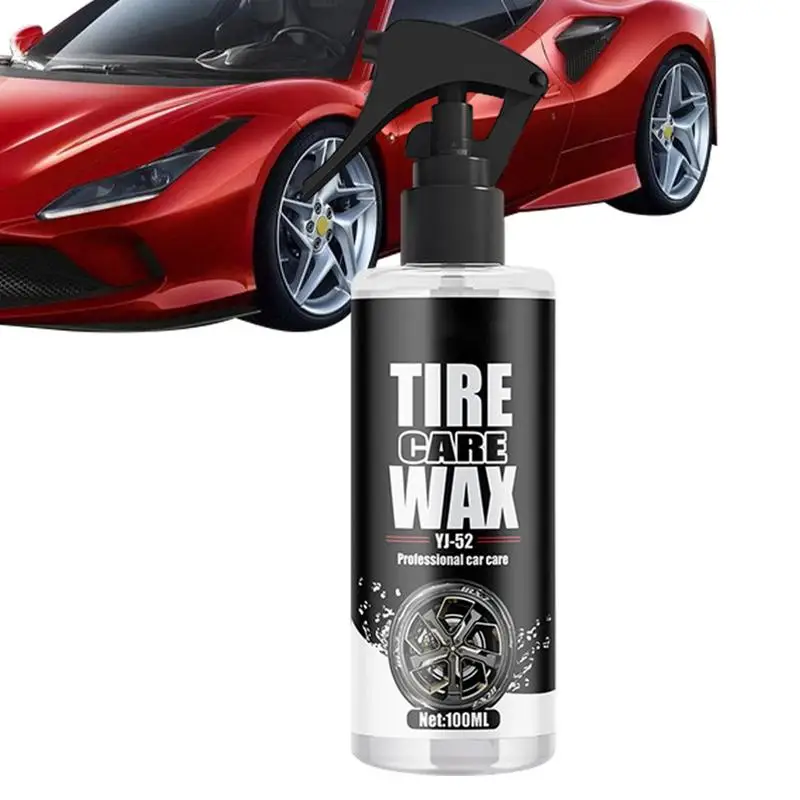 

Spray Car Wax Tire Shine 3.38oz Waterproof Auto Tire Waxing Refurbishment Spray Tire Polish Wax Coating Agent Prevent Cracks