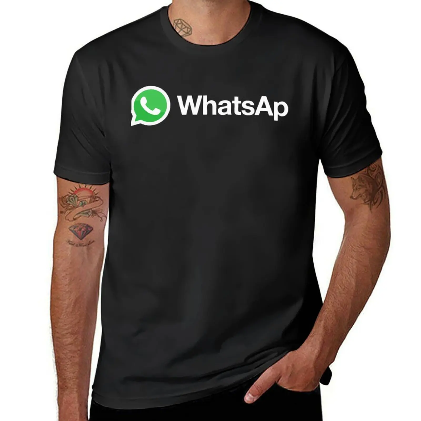 Whatsapp Logo T-Shirt funnys blacks fruit of the loom mens t shirts