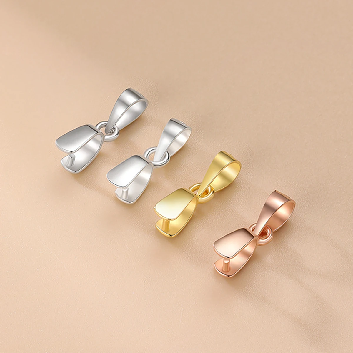 

5pcs 925 Sterling Silver Pendants Connector Charms Snap Clip Clasps DIY Jewelry Making Necklace Accessories For Women