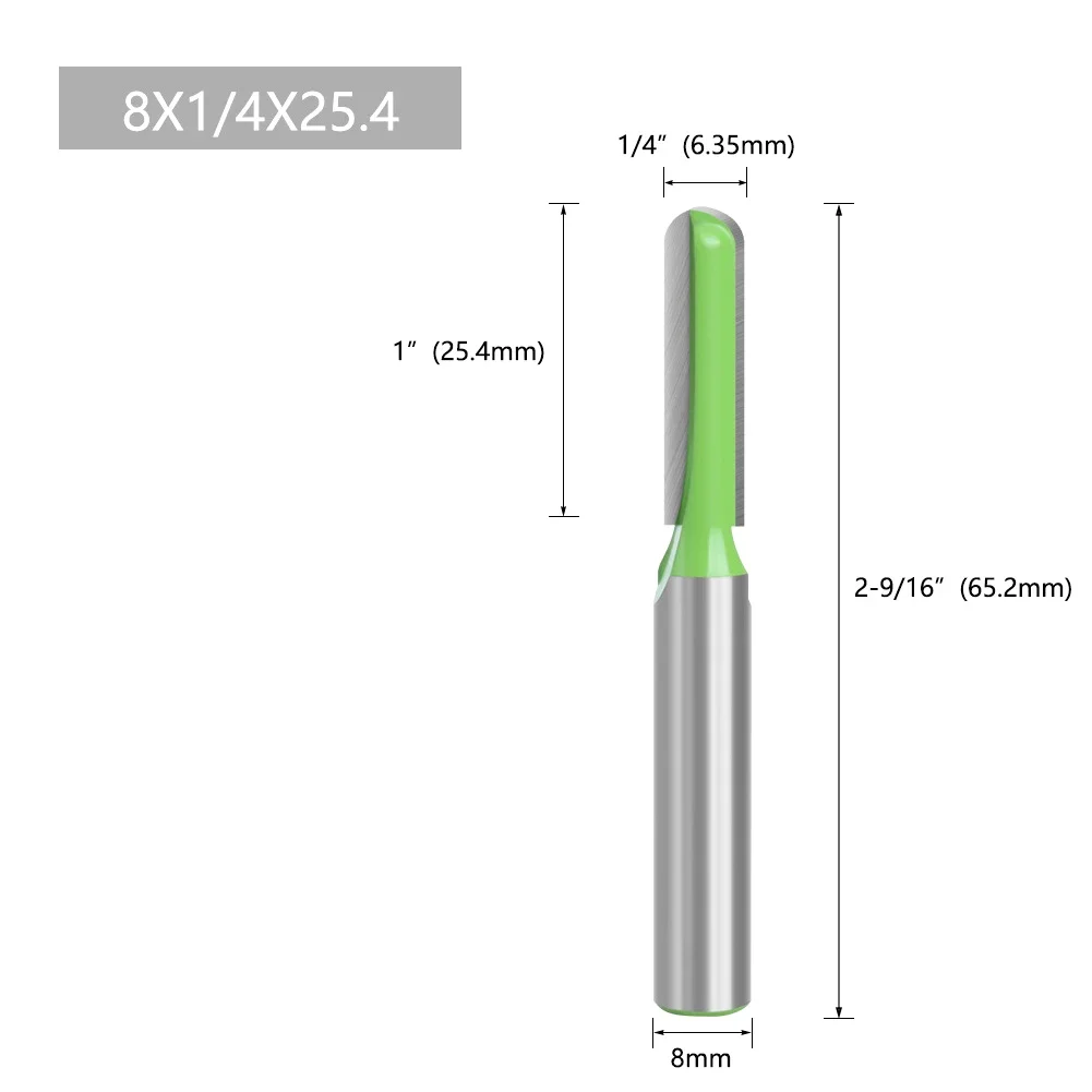 Power Tools Router Bit Woodworking Workshop Equipment 8mm Shank Anti Kickback Design Deep Round Bottom High Quality