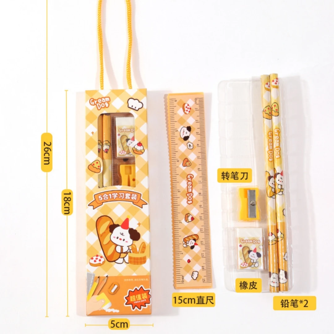 مجموعة أدوات مكتبية إبداعية مجموعة أدوات مكتبية أساسية للرسم والكتابة مجموعة أقلام رصاص وممحاة مدمجة للهدايا