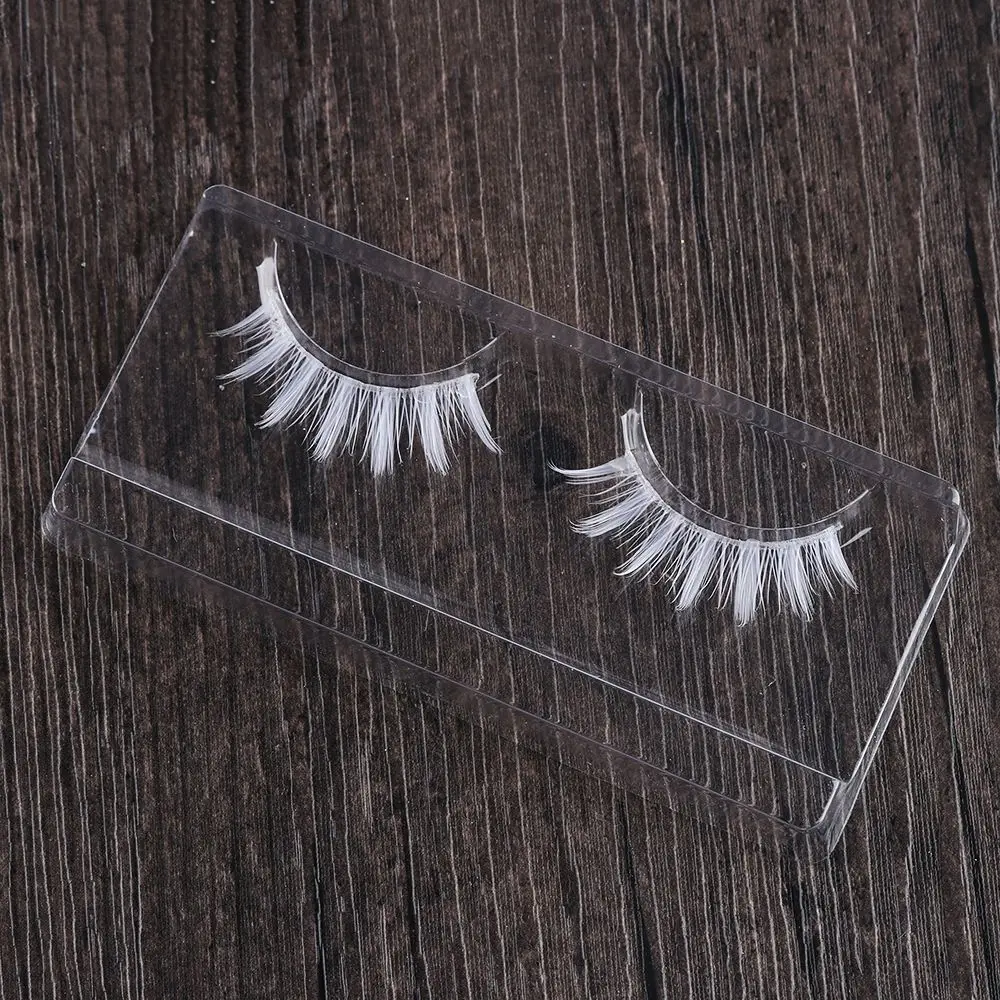 Beauty White Thick Cross Long Cross  Eyelashes Extension False Eyelashes Natural Long