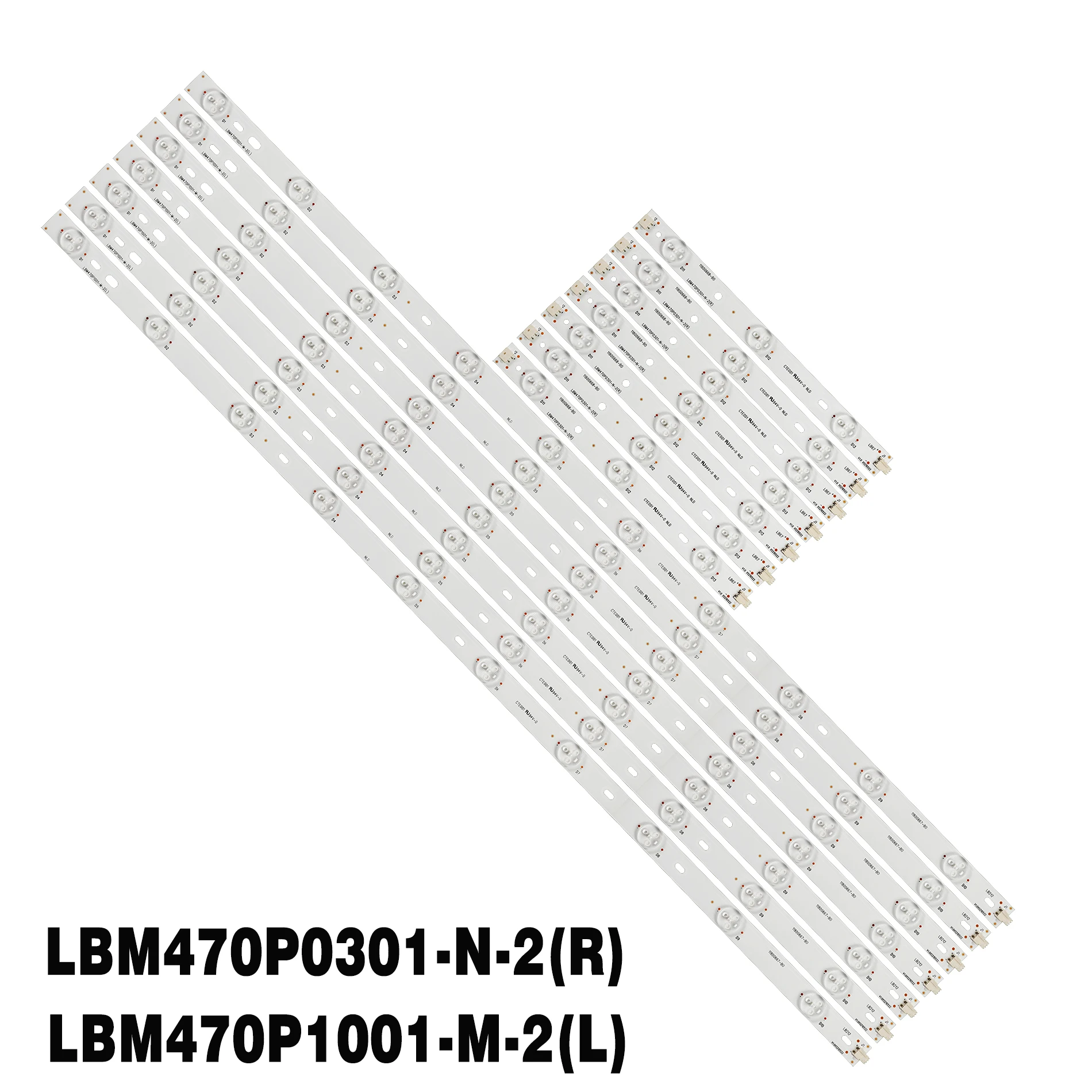 

Kit 14pcs LED backlight strip For 47PFT6569/60 47PFS7109/12 47PFK7109/12 47PFK6589/12 LBM470P1001-M-2(L) LBM470P0301-N-2(R)