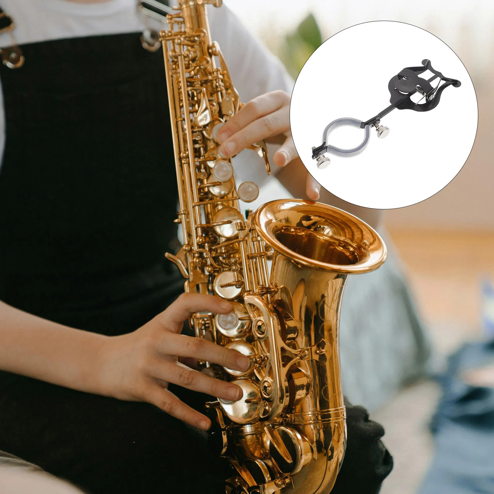 

Portable Clarinet Music Holder Adjustable Clip Stable Music Sheet Grip Marching Band Lightweight Sax Flute Trumpet Clip
