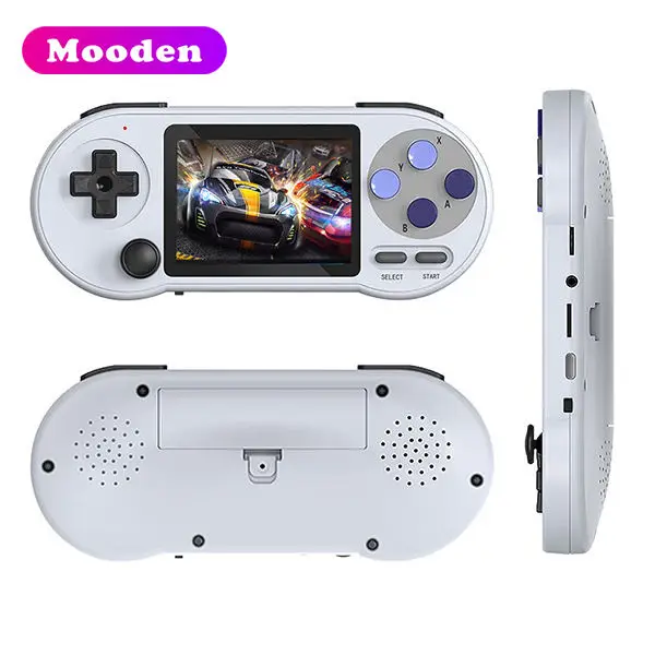 J SF2000 مشغل ألعاب محمول 3 بوصة مدمج 6000+ ألعاب ريترو 16 جيجابايت مشغل مزدوج يدعم مخرج تلفزيون AV وحدة تحكم ألعاب محمولة #4