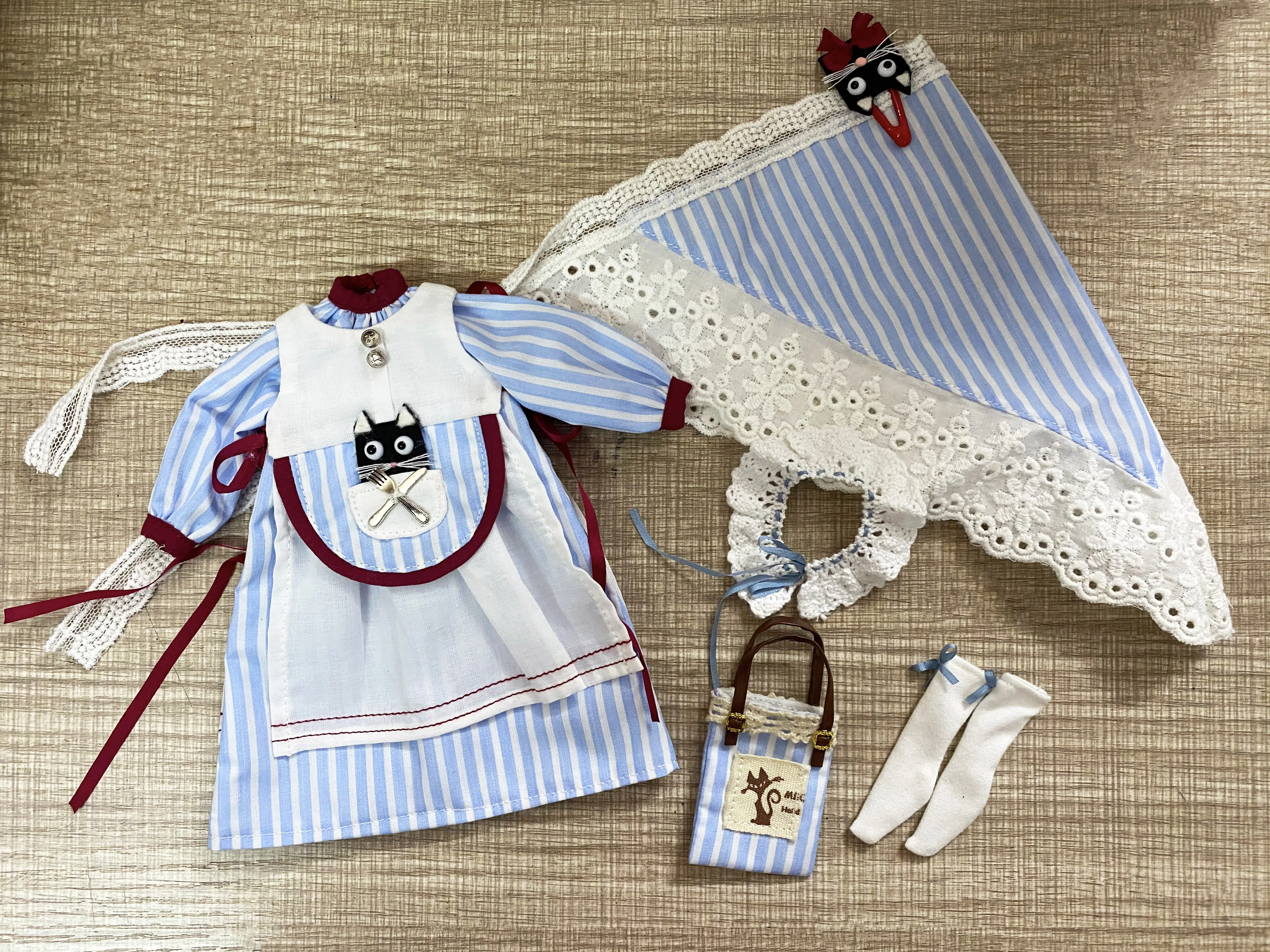 

2026 Dula Doll Clothes Blue stripe skirt set Blythe Qbaby ob24 ob22 Azone Licca ICY JerryB 1/6 Doll Accessories