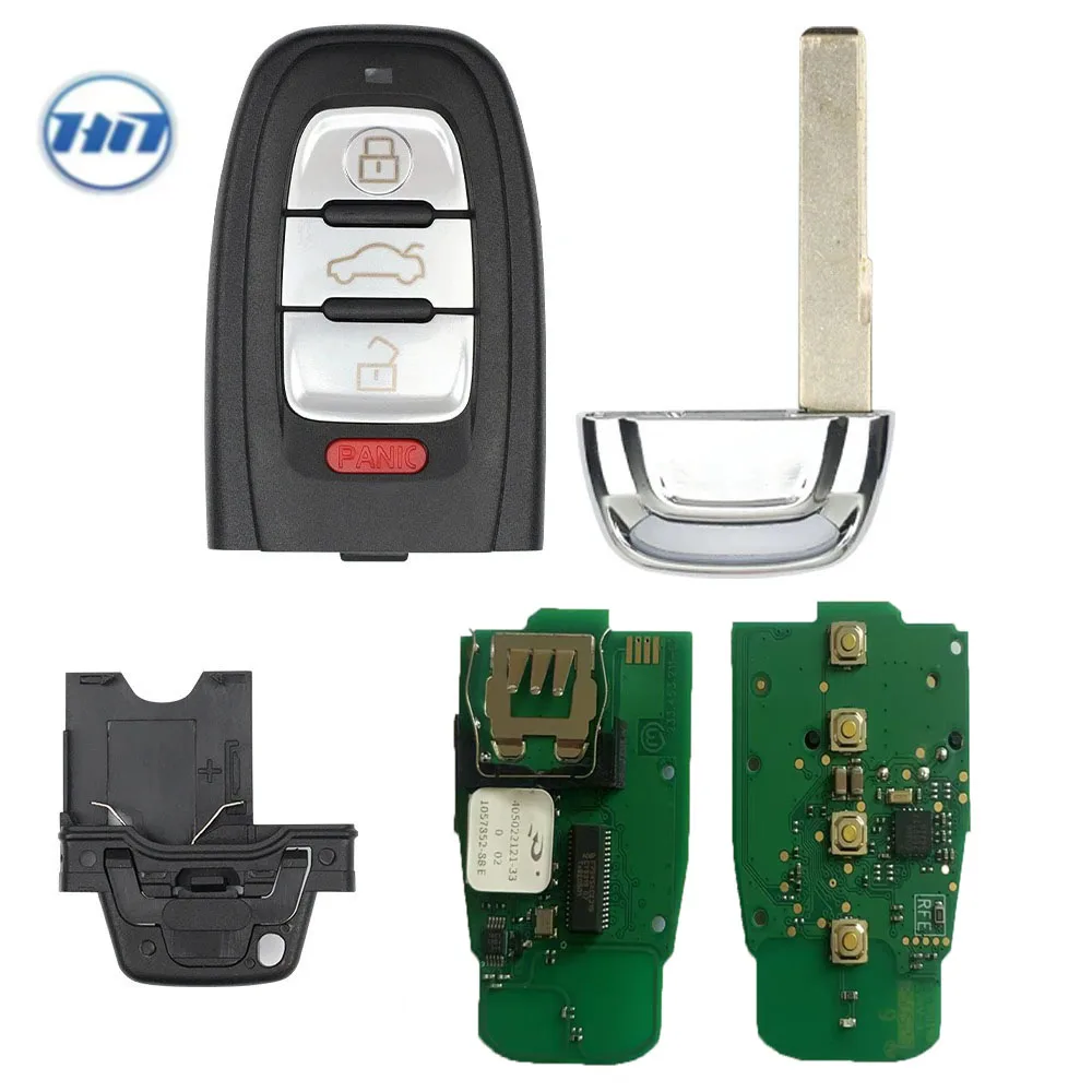 กุญแจรีโมทรถยนต์อัจฉริยะ Heynes 4G0959754J สำหรับ Audi A4 A5 A6L A7 A8 Q5 ระบบ Keyless Go 315/433/868Mhz 3/4 ปุ่ม