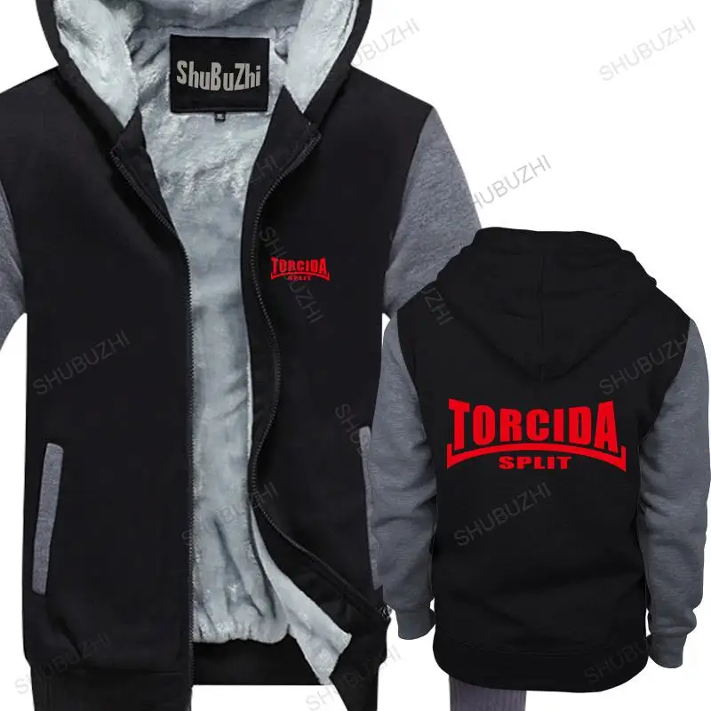 Man black zipper thick hoodies Torcida Split jacket Hajduk Ultras Croatia Hrvatska unisex Outwear men hoody