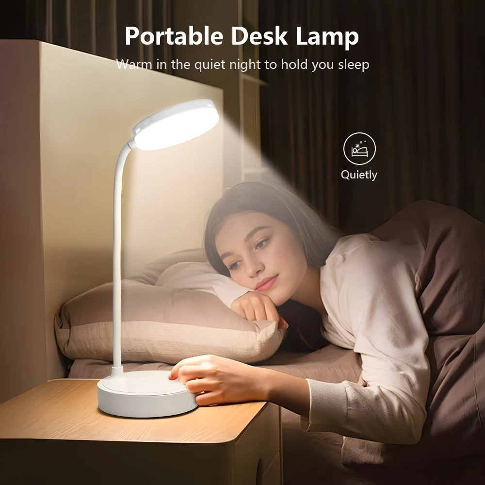 

Mini Protable LED Table Lamp Rechargeable LED Lamp Bedroom Lamp Stand Lighting Night Light Reading Books Room Decorating Light