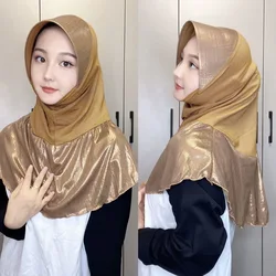 Splicing Color Turkish Dubai Muslim Women Hijab Wear Apparels