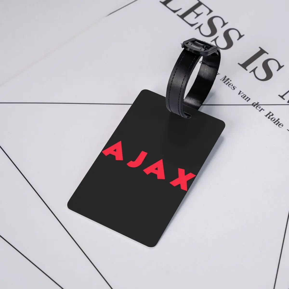 Ajax Letter Print Etiqueta de equipaje para maleta de viaje, Amsterdam, fútbol, cubierta de privacidad, etiqueta de identificación