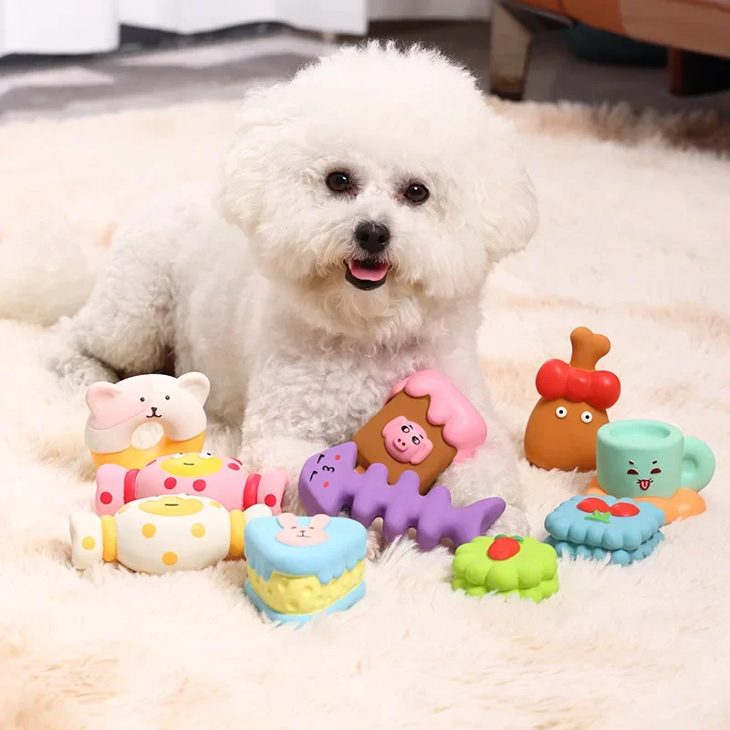 

Pet Voice Latex Toy Anti Bite Teeth Grinding Dog Toy Cartoon Pet Products Dog Accessories Puppy Squeak Toys Игрушки Для Собак