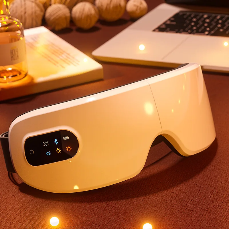 Eye Massager with Heat & Compression, Bluetooth Music Massager for Relax and Reduce Eye Strain Improve Sleep