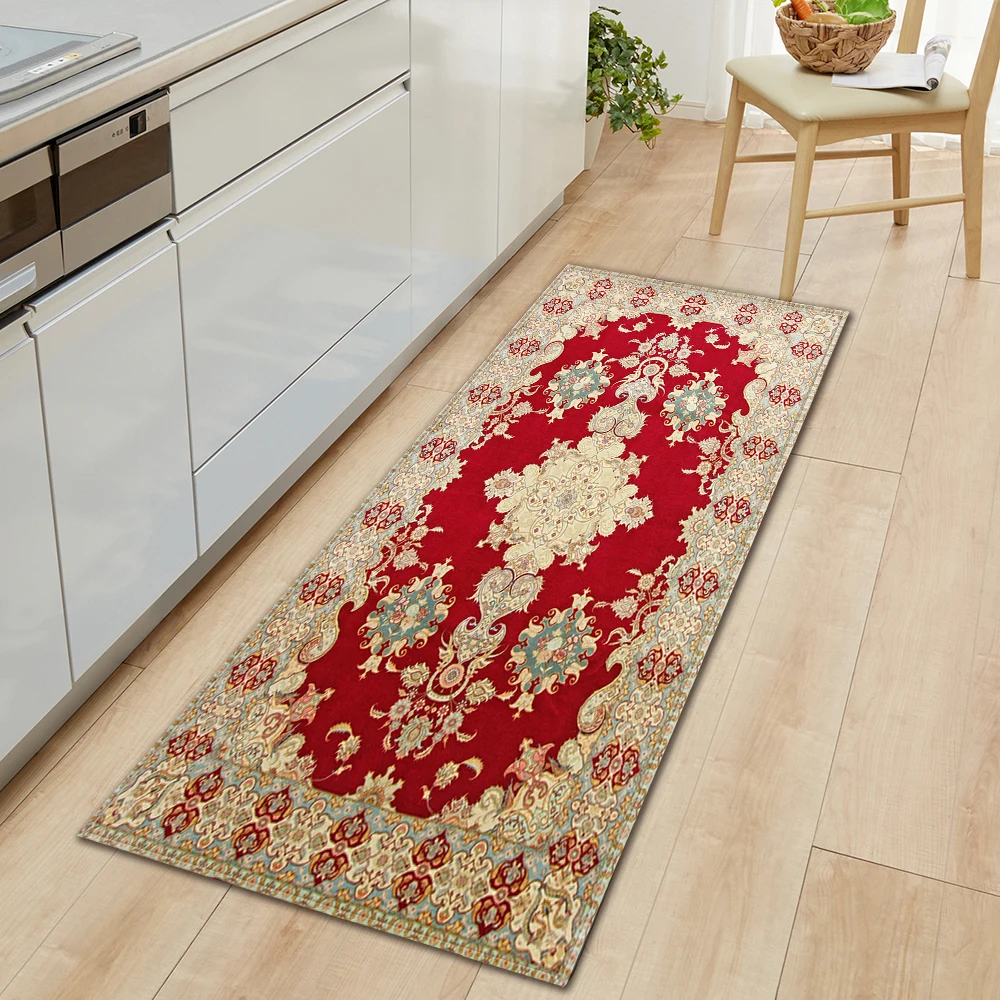 Kitchen Floor Mat Home Entrance Doormat Living Room Bedroom Balcony Decor Carpet House Hallway Bathroom Door Non-Slip Foot Rug