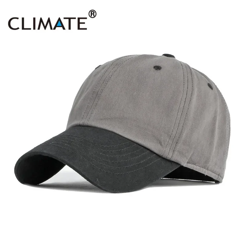 CLIMATE Men Dad Baseball Cap New Solid Men Hat Cool Cotton Trucker Caps Contrast Color Cap Brushed Caps Hat for Men Dad