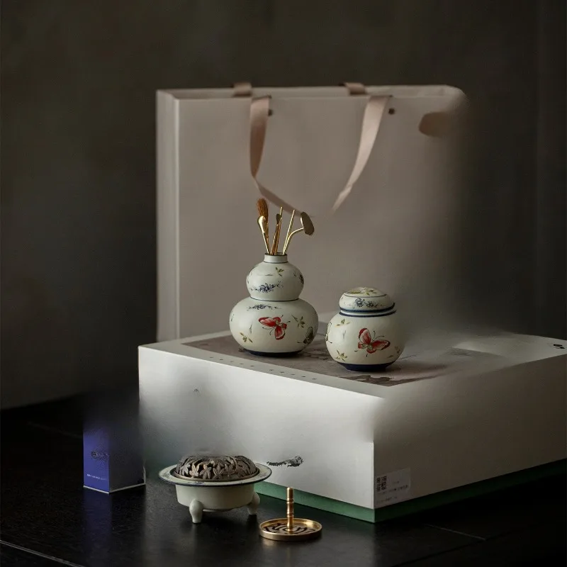 Ceramic incense set, household incense burner