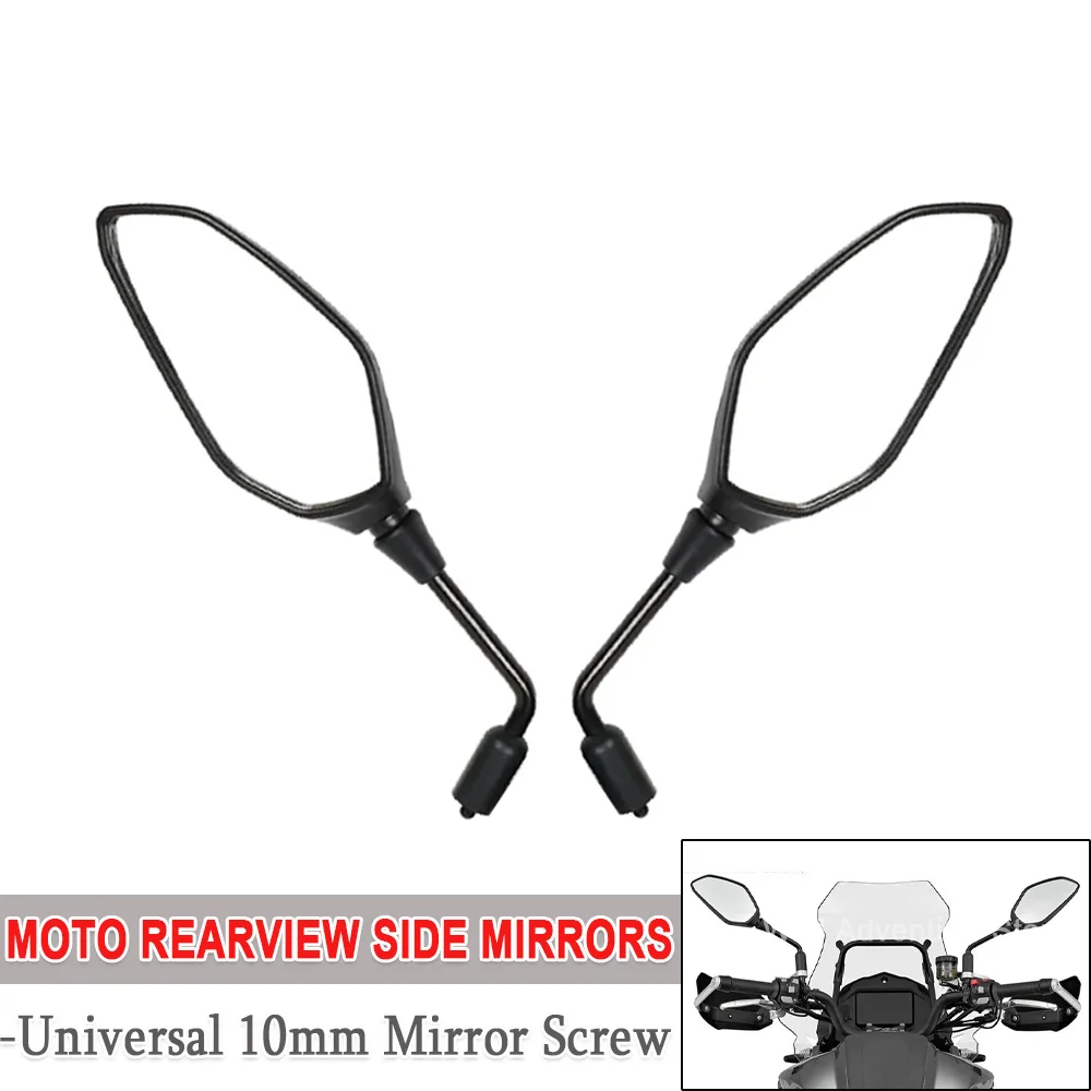Universial 10mm Motorcycle Mirror Scooter E-Bike Rearview Mirrors Electromobile Back Side Convex Mirror For Benelli TRK 502X