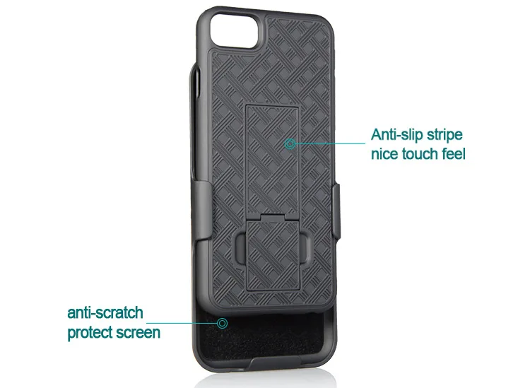 Fit iPhone 5 Hybrid Hard Shell Holster Combo Case With Kickstand & Belt Clip For  iPhone 5S Cover