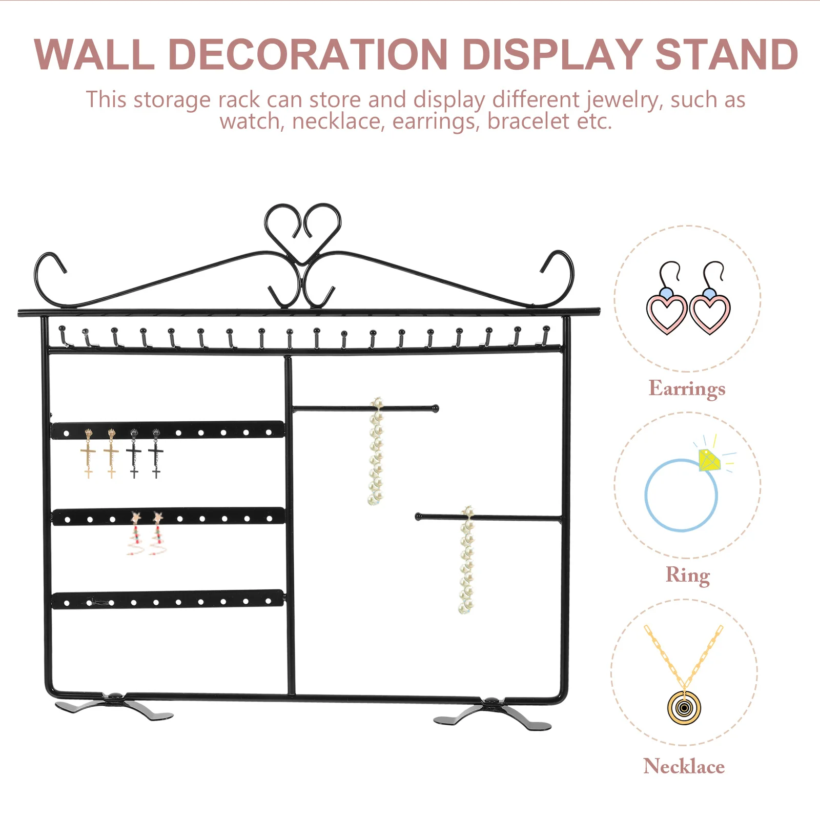 

Multifunctional Delicate Delicate Jewelry Rack Display Stand Earring Holder Organizer Storage Rack For Home Decorative Use