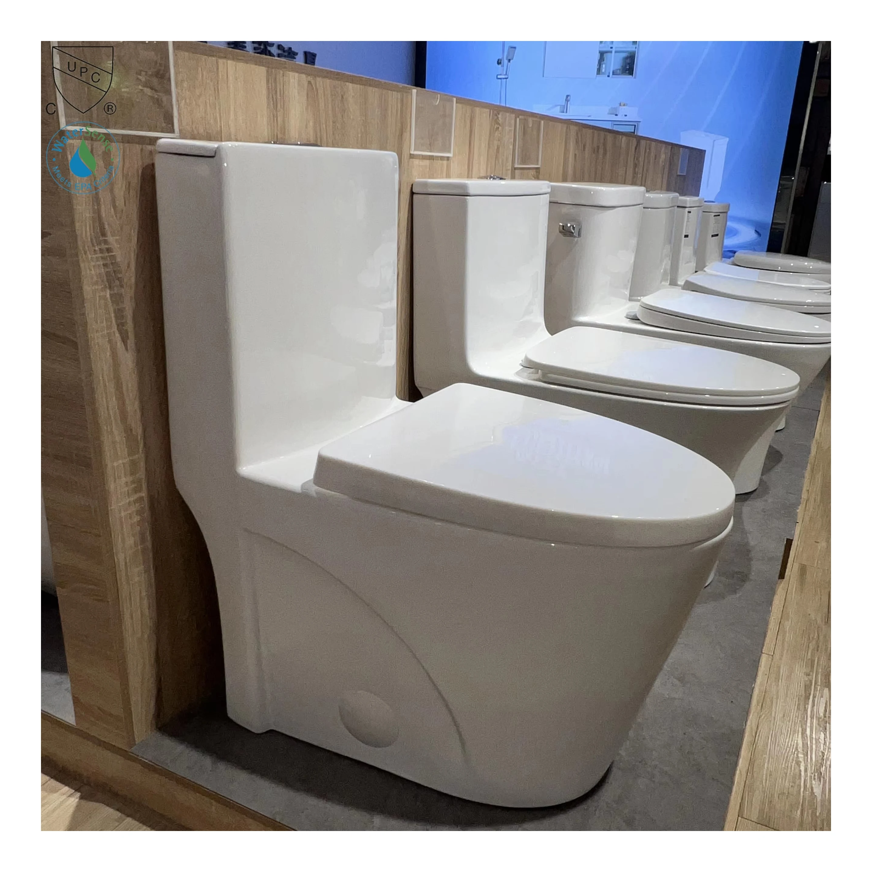 

Water Saving CUPC Good Quality Porcelain Sanitary Ware Tornado Siphonic Bathroom Floor Mounted Ceramic Siphonic One Piece Toilet