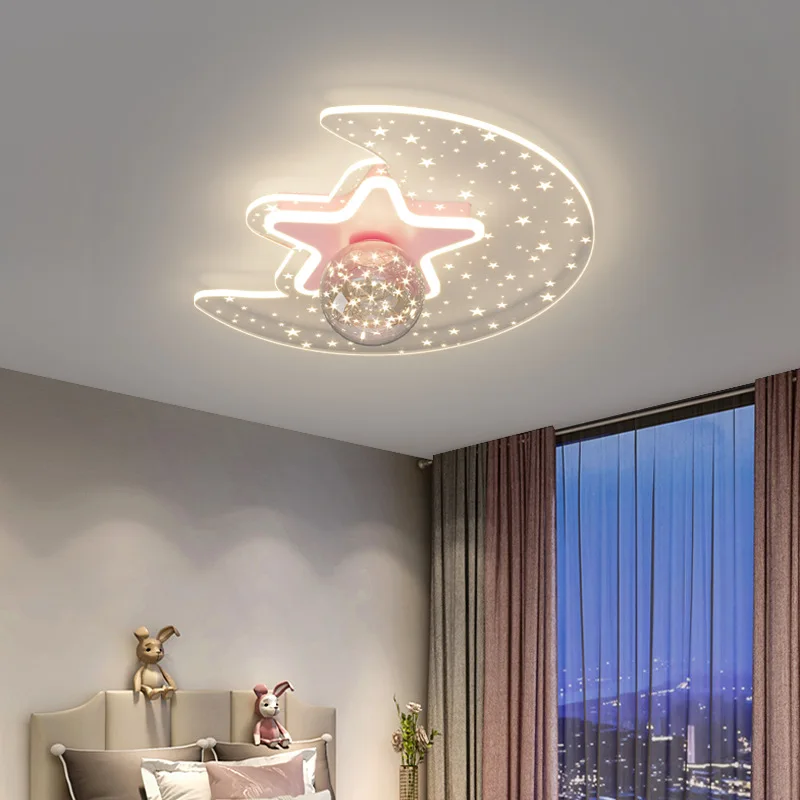 Children Room Modern Ceiling Light Kids Room Light Ceiling Star Room Lights For Bedroom Cute Girls Boys Baby Bedroom Light