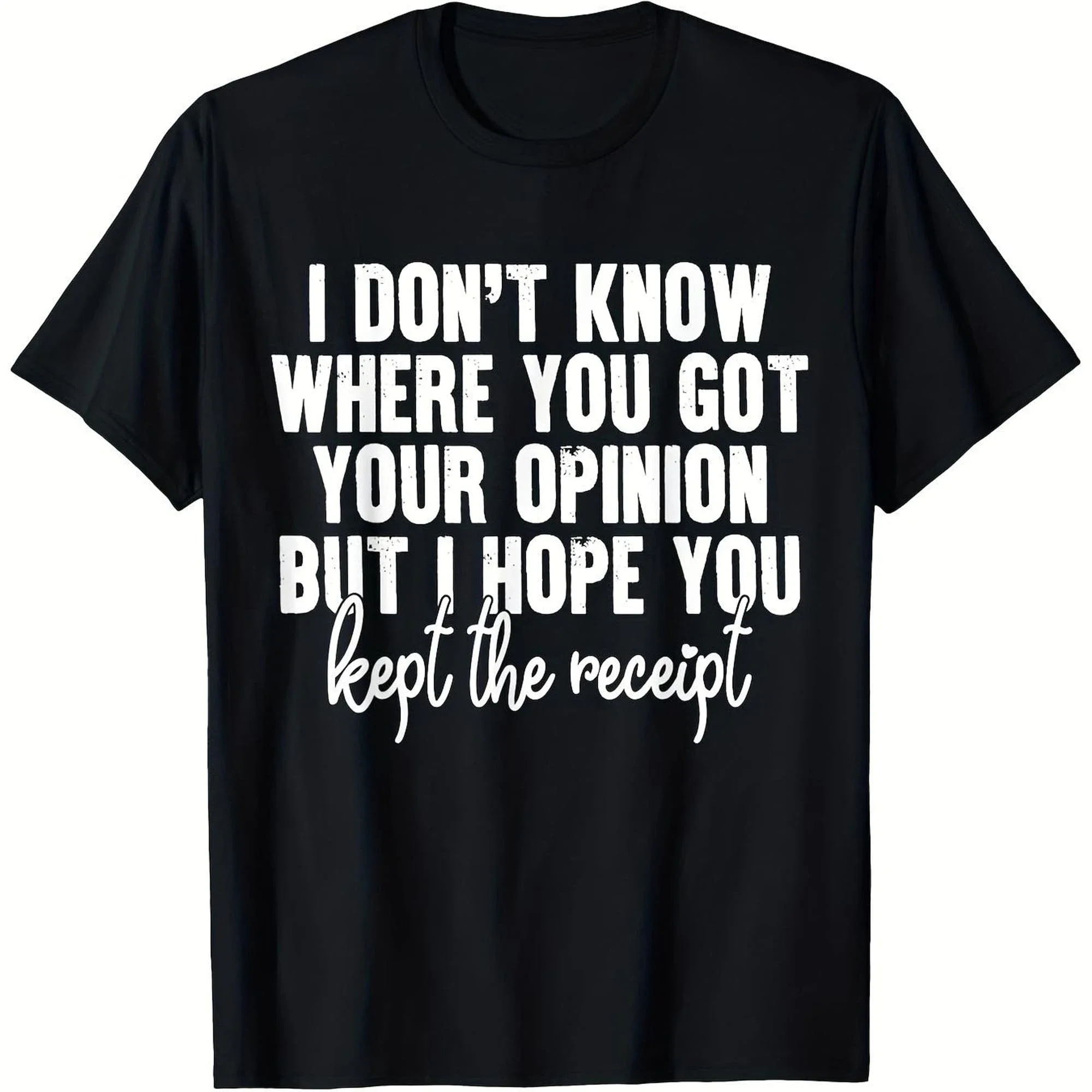 Women's Humorous And Satirical Slogan T-Shirt, Black Background With White Lettering, Heavyweight Fabric, Regular Fit, Casual Style.