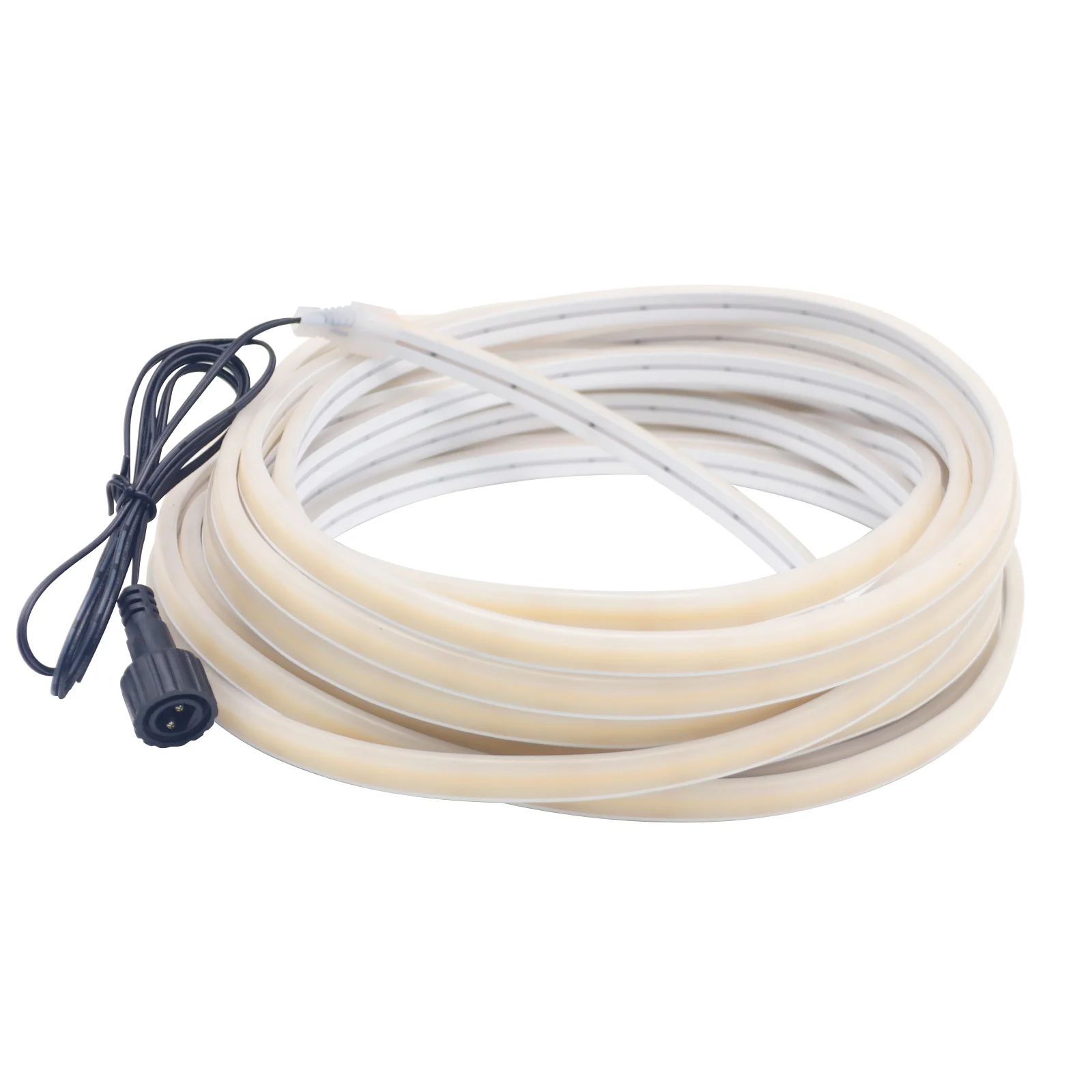 DC24V Solar COB Neon LED Strip 320LEDs/m Waterproof Flexible Silicone Rope Light Outdoor Yard Patio Home Garden Landscape Decor