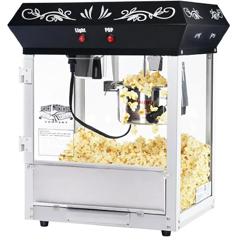 

6111 Great Northern Popcorn Black Foundation Top Popcorn Popper Machine, 4 Ounce